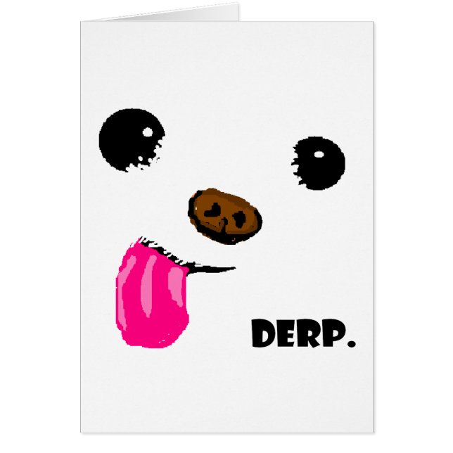 Derp hund hälsningskort (Framsidan)