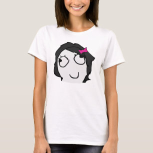 Derpina med memeskjortan för schlick (svart hår) tröja