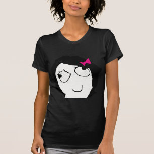 Derpina - svart hår, rosa band tee