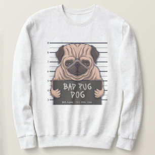 Derpy Bad Pug Lång Ärmad Tröja