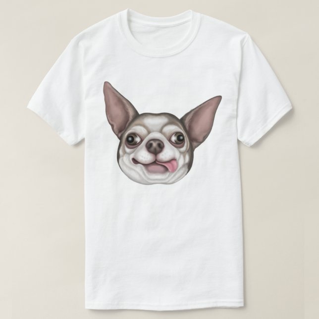 Derpy Chihuahua T Shirt (Design framsida)