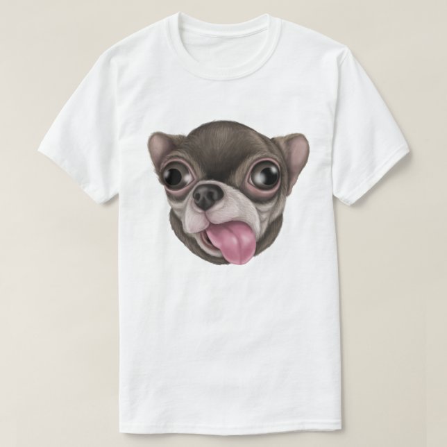 Derpy Chihuahua T Shirt (Design framsida)