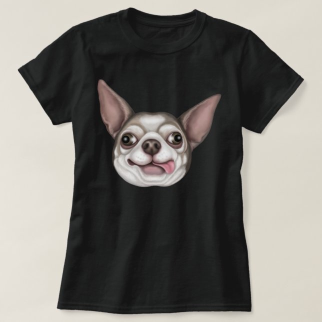 Derpy Chihuahua T Shirt (Design framsida)