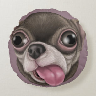 Derpy Chihuahuas Rund Kudde