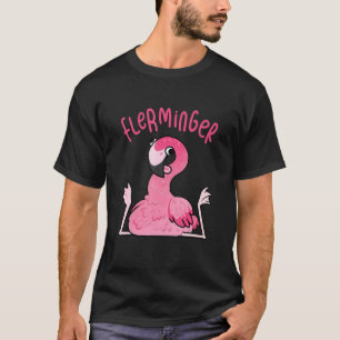 Derpy Flamingo Flerminger Animal Cute Pet T Shirt