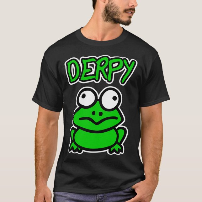 DERPY Frog Funny Frog Toad Lover Gift Toddler Boy  T Shirt (Framsida)