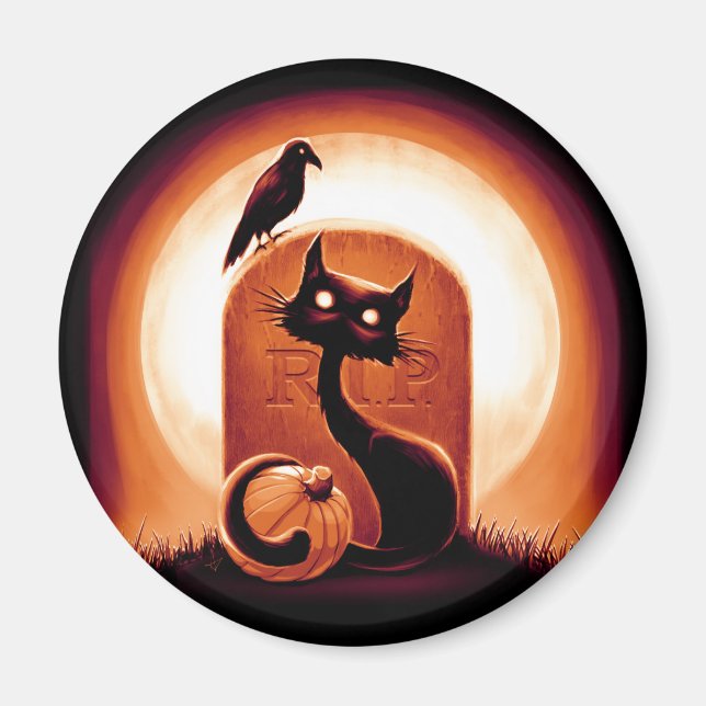 Derpy Halloween Cat by a Gravsten Magnet (Framsidan)