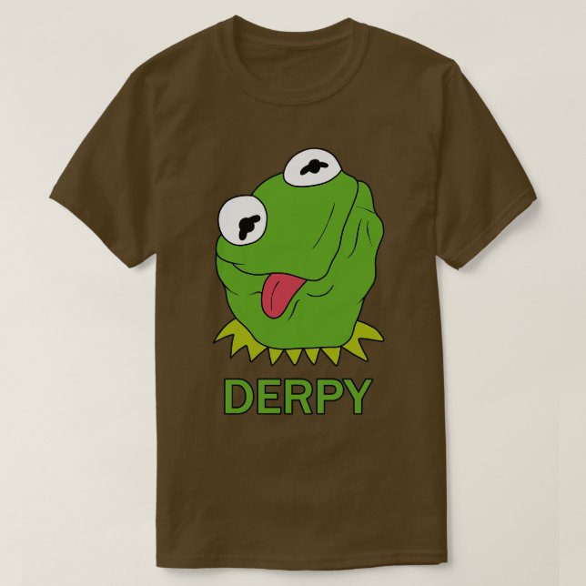 Derpy Kermit the Frog T Shirt (Design framsida)