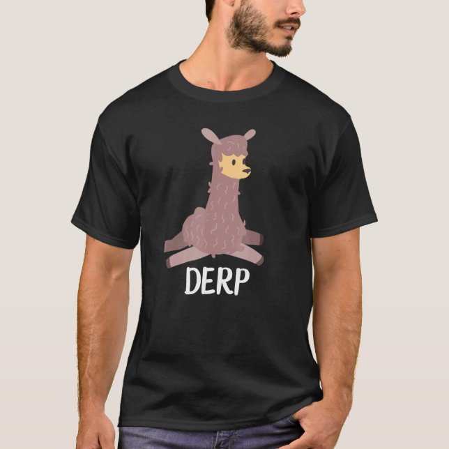 Derpy Llama Derp Llama T Shirt (Framsida)
