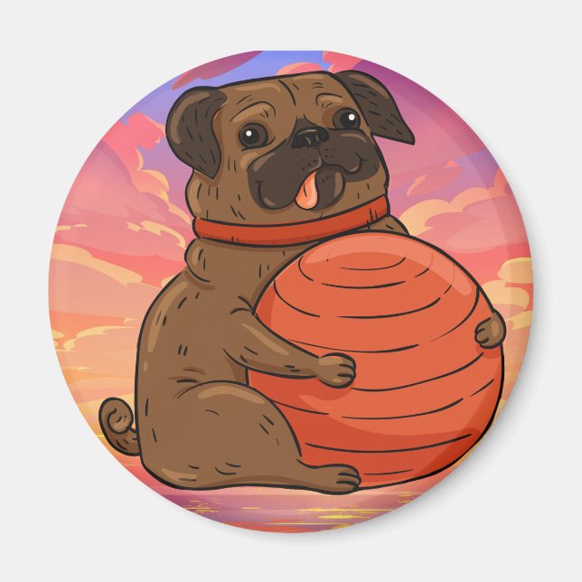 Derpy Pug Magnet (Framsidan)