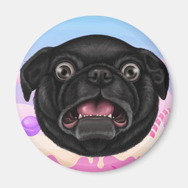 Derpy Pug Magnet (Framsidan)