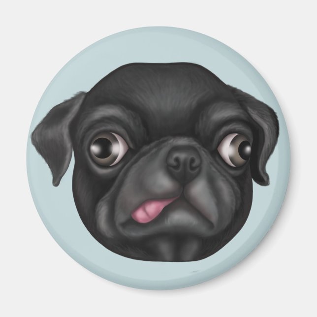 Derpy Pug Magnet (Framsidan)