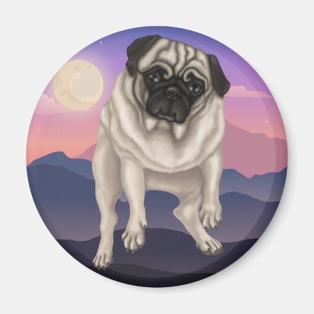 Derpy Pug Magnet (Framsidan)
