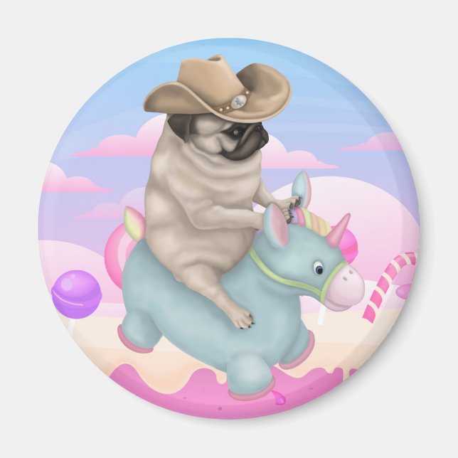 Derpy Pug Magnet (Framsidan)
