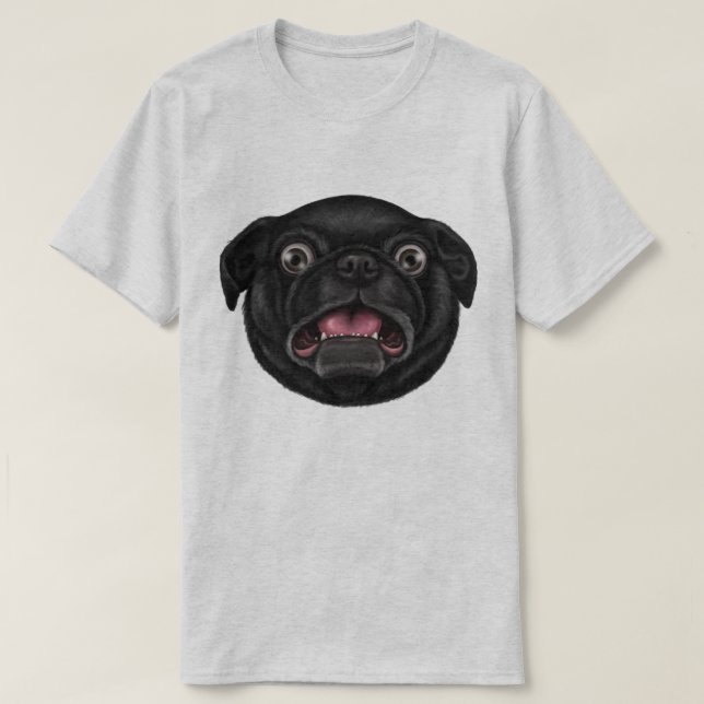 Derpy Pug T Shirt (Design framsida)
