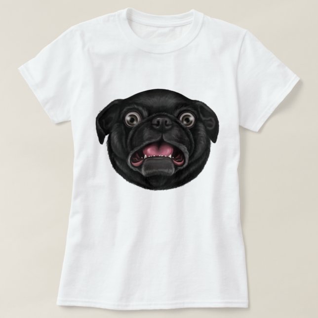 Derpy Pug T Shirt (Design framsida)