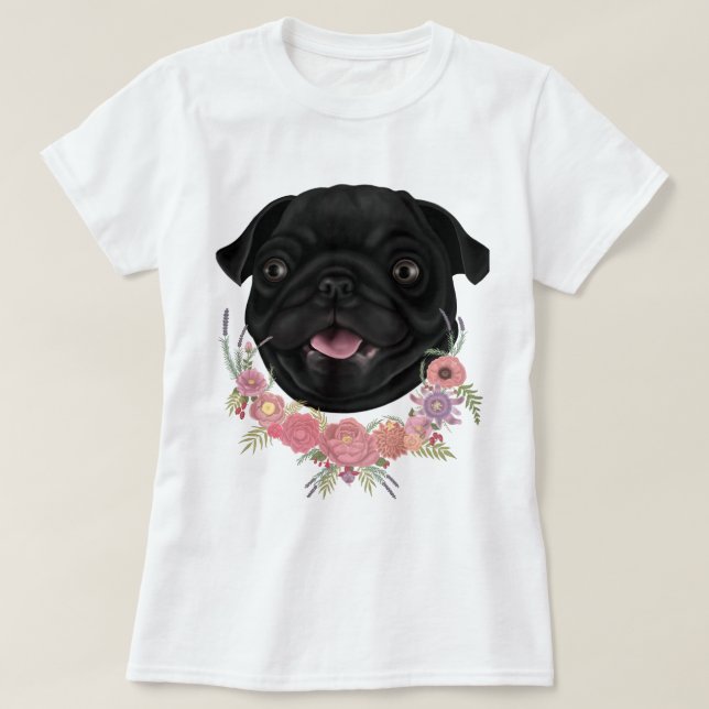 Derpy Pug T Shirt (Design framsida)