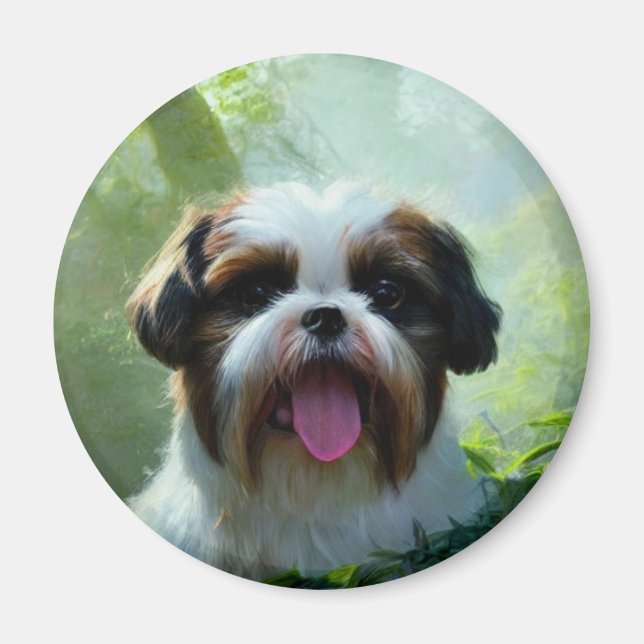 Derpy Shih Tzu Magnet (Framsidan)