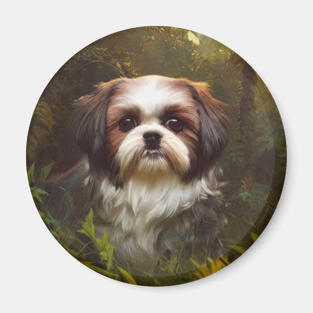 Derpy Shih Tzu Magnet (Framsidan)