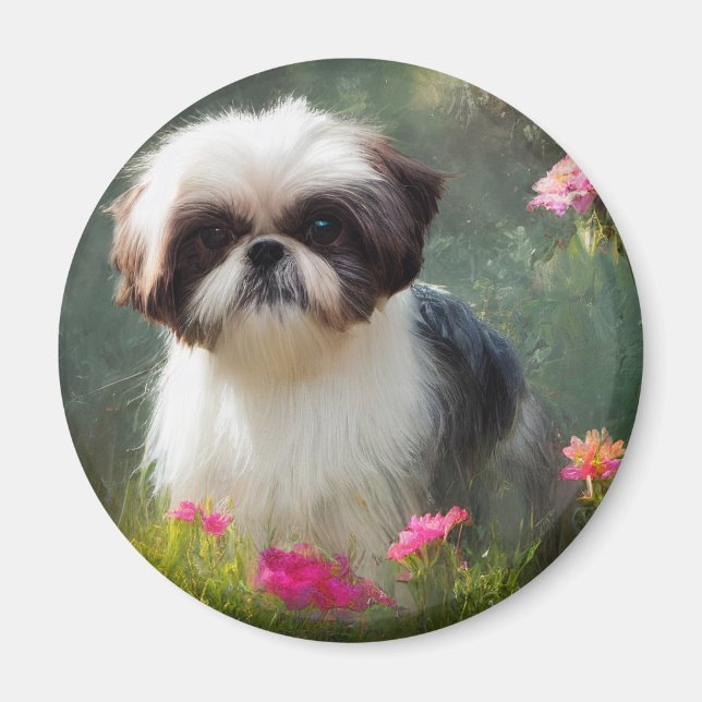 Derpy Shih Tzu Magnet (Framsidan)