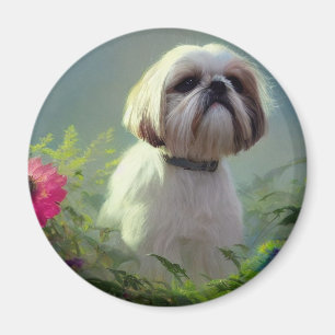 Derpy Shih Tzu Magnet