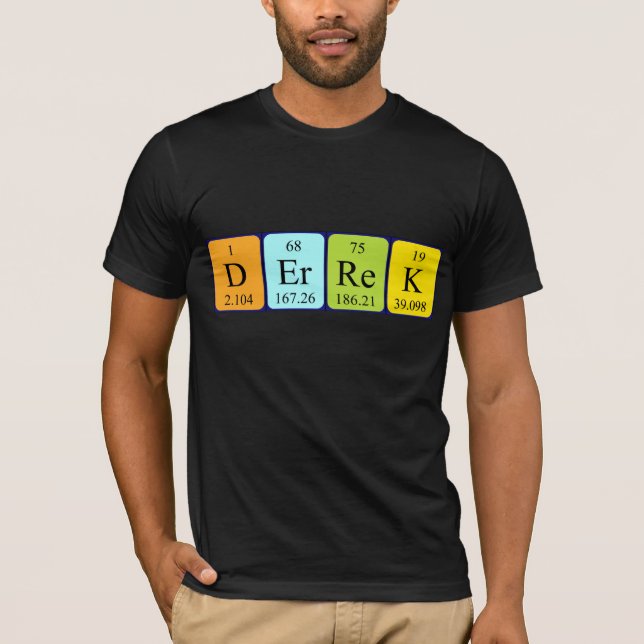 Derrek Periodisk bord namn-skjorta Tee Shirt (Framsida)