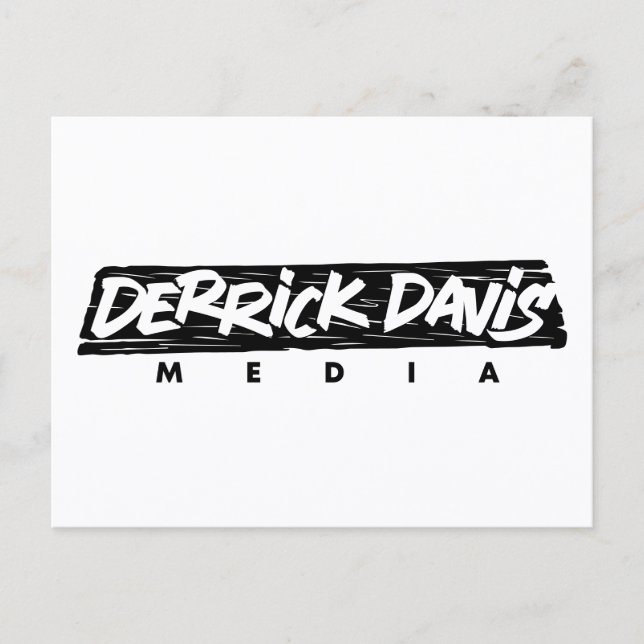 Derrick Davis Media (Black Logotyp) - vykort (Framsida)