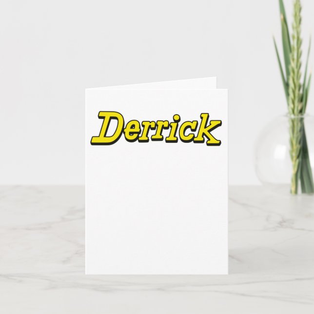 Derrick Fläkt Shirt Sticker Kort (Framsida)