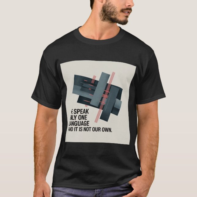 Derrida "Monoligualism" #1 Tee Shirt (Framsida)