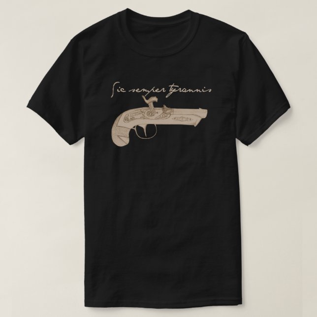 Derringerpistol - död till Tyrants T-shirt (Design framsida)