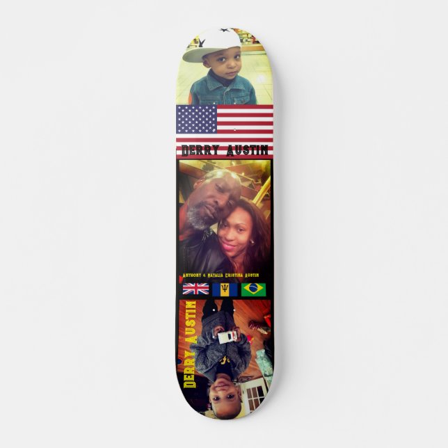 DERRY AUSTIN 7 3/4-tums Skateboard Deck (Framsida)