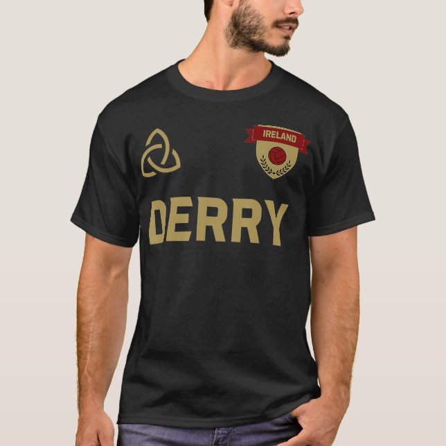 Derry Gaelic Jersey T Shirt (Framsida)