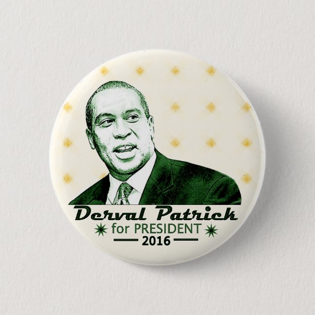 Derval Patrick för presidenten 2016 Knapp (Framsida)