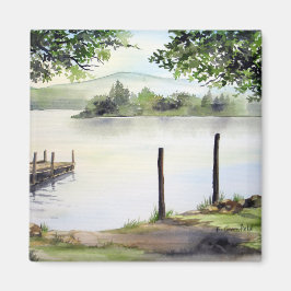 Derwent Vatten Keswick England Watercolor Painting Magnet