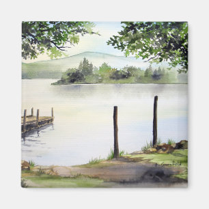 Derwent Vatten Keswick England Watercolor Painting Magnet