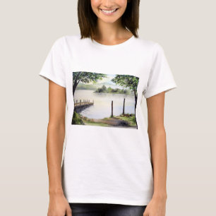 Derwent Vatten Keswick England Watercolor Painting T Shirt
