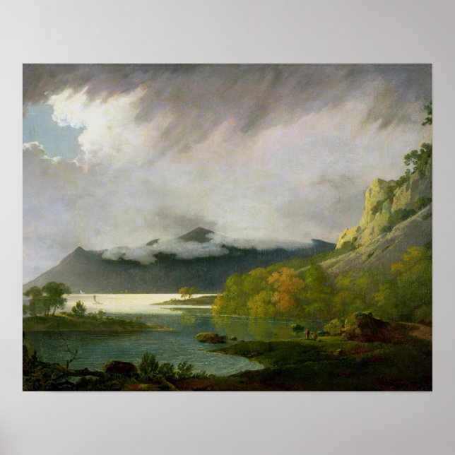 Derwent Vatten with Skiddaw in the Avstånd, 1795 Poster (Framsidan)