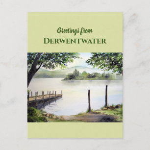 Derwentwater in Keswick, Sjö District Painting Vykort