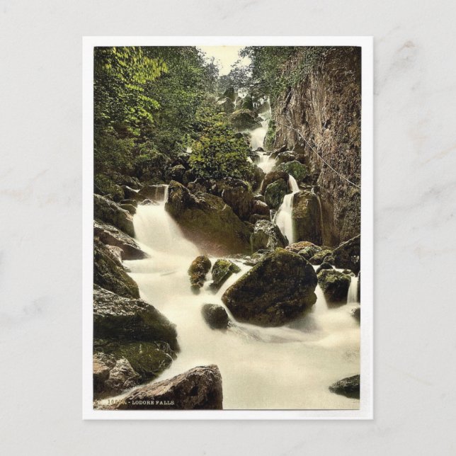 Derwentwater, Lodore Falls, Sjö District, England Vykort (Framsida)