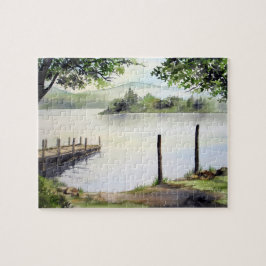 Derwentwater Sjö District Cumbria Watercolor Pussel