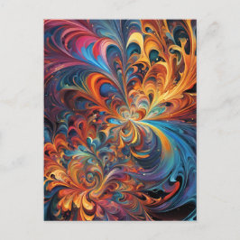 Des étoiles en kaléidoscope vykort