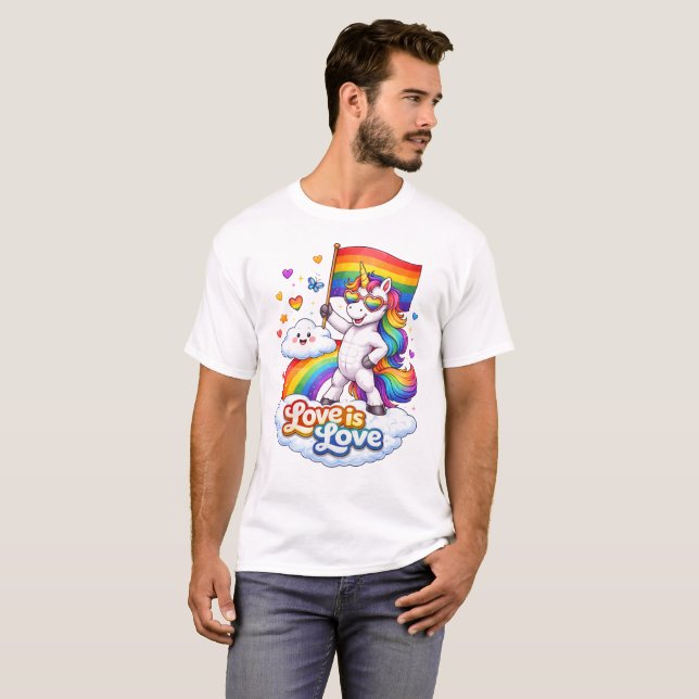 Des Leben ist bunt und schön, zeig es! T Shirt (Hel framsida)
