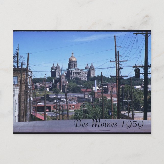 Des Moines 1959 vykort (Framsida)