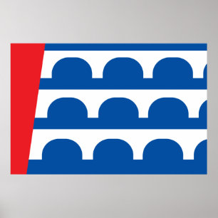 Des Moines City flagga Poster
