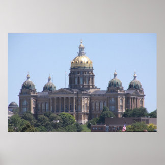 Des Moines huvudstadsbyggnad Poster