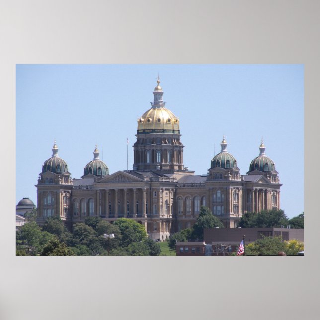 Des Moines huvudstadsbyggnad Poster (Framsidan)