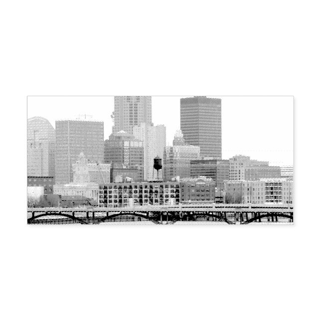 Des&moines i B&W Självfärgande Stämpel (Design)