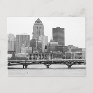 Des&moines i B&W Vykort