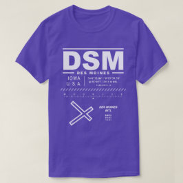 Des Moines Internationell flygplats DSM T-Shirt