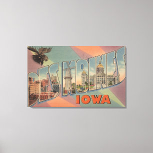Des Moines Iowa (älghuvudet) Canvastryck